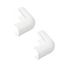 Mini PVC Raceway External Corner, White, 2-Pack - US/FLEB3015W-2PK Mini PVC Raceway External Corner, White, 2-Pack - US/FLEB3015W-2PK
